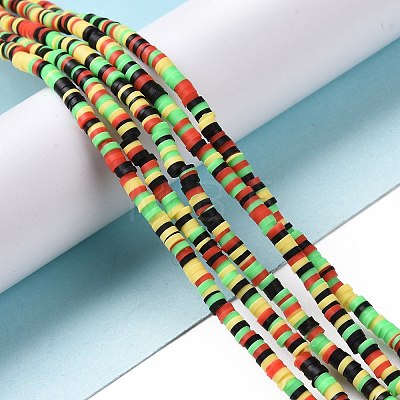 Handmade Polymer Clay Beads Strands CLAY-R089-3mm-002-1
