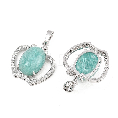 Teachers' Day Natural Amazonite Pendants G-A315-08P-1
