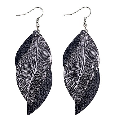 Imitation Leather Dangle Earrings FS-WG7D41A-02-1
