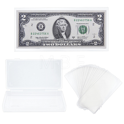  Transparent Plastic Commemorative Banknote Storage Bags ABAG-NB0001-52-1