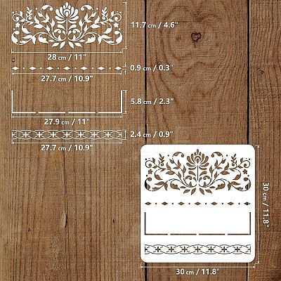 PET Hollow Out Drawing Painting Stencils DIY-WH0383-0094-1