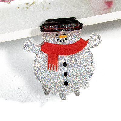 Christmas Glitter Acrylic Claw Hair Clips PW-WG53E0C-05-1