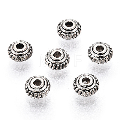 Tibetan Style Alloy Spacer Beads TIBE-Q063-40AS-RS-1