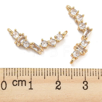 Brass Pave Clear Cubic Zirconia Pendants KK-Q789-43G-1