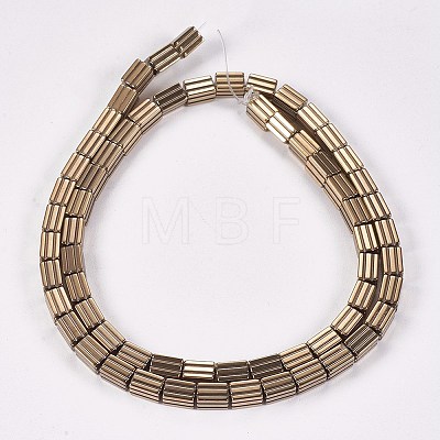 Electroplate Non-magnetic Synthetic Hematite Beads Strands G-P367-K-1