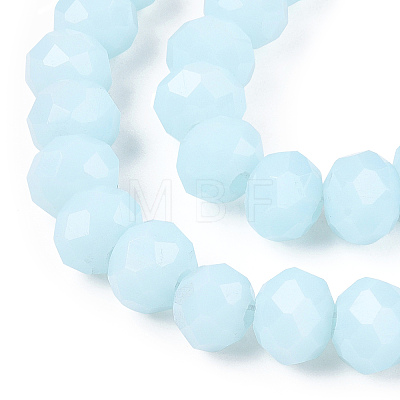Opaque Solid Color Glass Beads Strands EGLA-A034-P10mm-D06-1