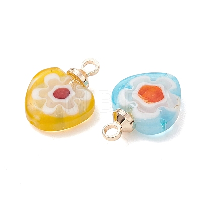 Handmade Millefiori Lampwork Pendants PALLOY-JF05205-1