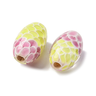 Two Tone Handmade Lampwork Beads LAMP-K042-01G-1