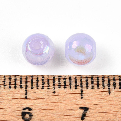 Electroplate Pearlized Glass Pearl Beads EGLA-T021-14A-08-1