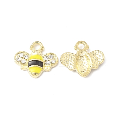 Golden Plated Alloy Enamel Charms ENAM-G212-18G-1