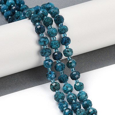 Natural Sesame Jasper Dyed Beads Strands G-H057-A21-06-1