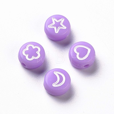 Opaque Acrylic Beads MACR-N008-40B-1