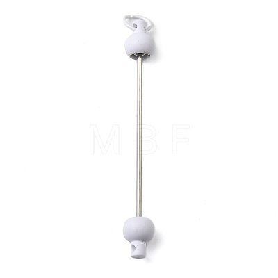 Plastic Beadable Keychain Bar for Jewelry Making DIY Crafts AJEW-C040-01H-1-1