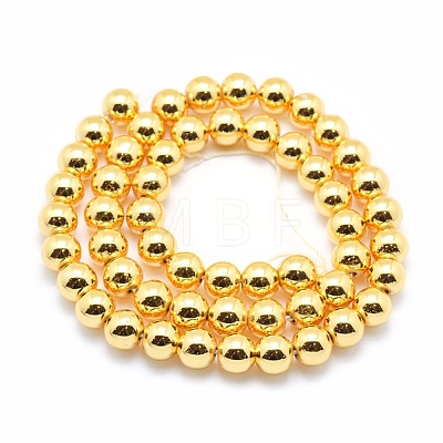 Electroplate Non-magnetic Synthetic Hematite Beads Strands G-L485-01A-G-1
