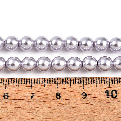 Baking Paint Pearlized Glass Pearl Bead Strands HY-N002-6mm-A04-1