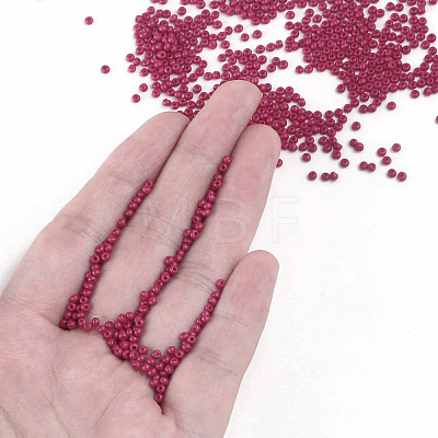 11/0 Grade A Baking Paint Glass Seed Beads X-SEED-N001-A-1058-1