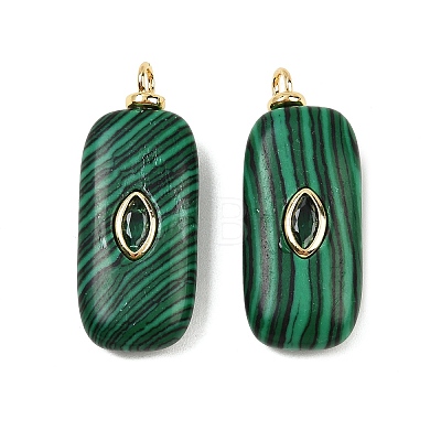 Synthetic Malachite Pendants KK-B157-43G-01-1