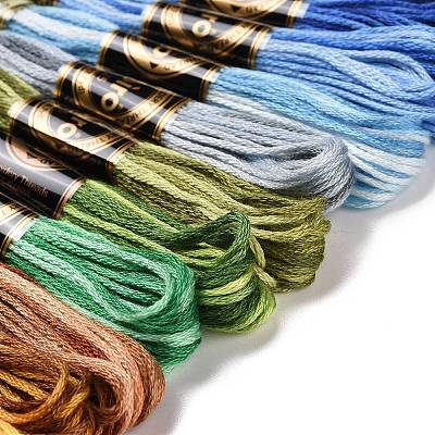 18 Skeins 18 Colors 6-Ply Polyester Embroidery Floss OCOR-M009-01C-03-1