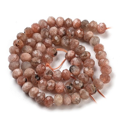 Natural Sunstone Beads Strands G-G140-B01-01-1