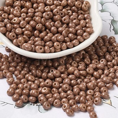 6/0 Opaque Baking Paint Glass Seed Beads SEED-M012-02A-02-1
