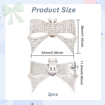 Alloy Rhinestone Shoe Decorations DIY-FG0003-79P-1