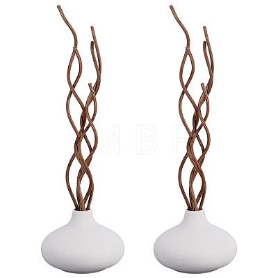 2Pcs Spherical Porcelain Vase for Desktop Decor AJEW-GA0010-92-1