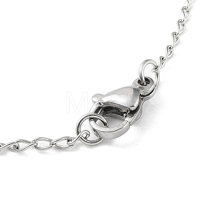 202 Stainless Steel Rosary Bead Necklaces NJEW-D060-01C-GP-1