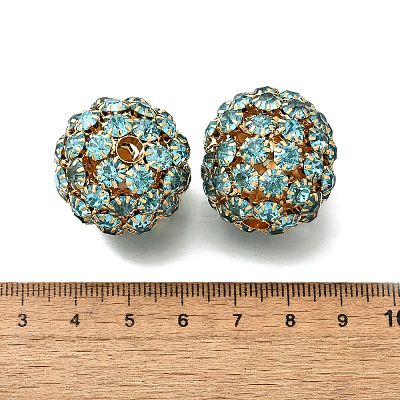 Rhinestone Brass Beads KK-D295-07G-01-1