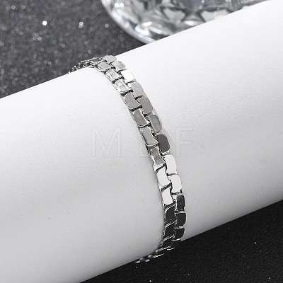 304 Stainless Steel Snake Link Chain Bracelets for Women BJEW-F488-22P-1