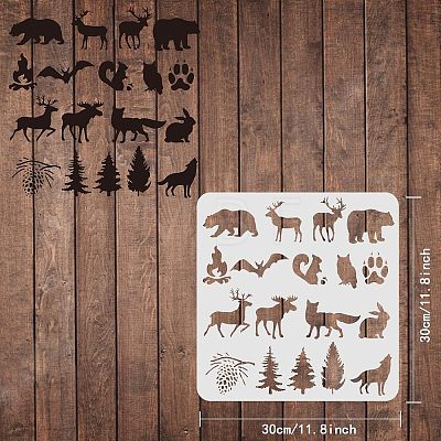 Plastic Reusable Drawing Painting Stencils Templates DIY-WH0172-393-1