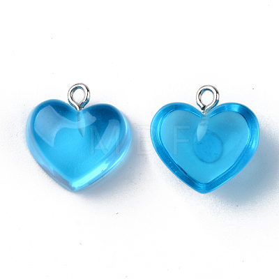 Transparent Resin Pendants X-RESI-R429-30D-1