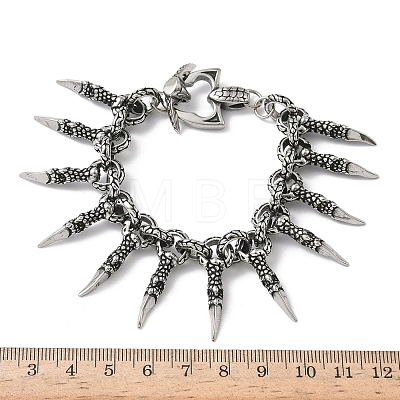 304 Stainless Steel Charm Bracelets BJEW-D385-02AS-1
