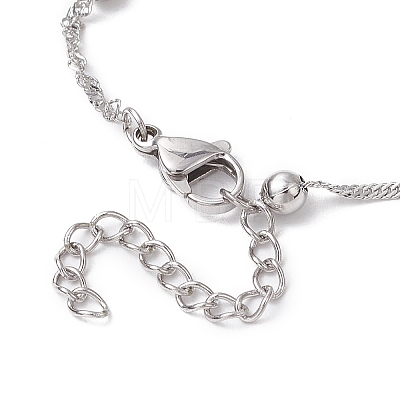 304 Stainless Steel Singapore Chain Bracelets Making AJEW-JB01307-02-1