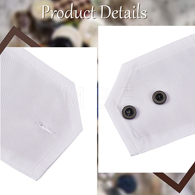 Removable Cotton Wrist Cuffs with Resin Button AJEW-WH20077-020C-1