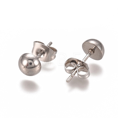 304 Stainless Steel Stud Earrings EJEW-L215-55A-1