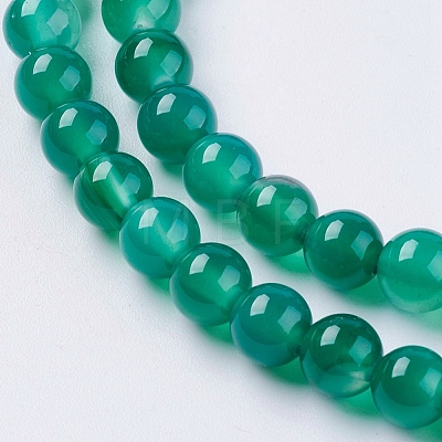 Natural Agate Beads Strands G-G583-6mm-11-1