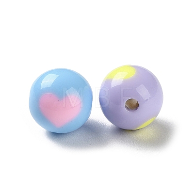 Two Tone Opaque Acrylic Beads SACR-I005-07B-1