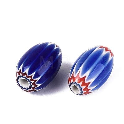 Handmade Millefiori Glass Barrel Beads LA-N002-02C-1