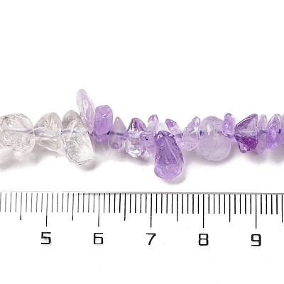 Natural Quartz Crystal & Amethyst Beads Strands G-L610-A02-B01-1