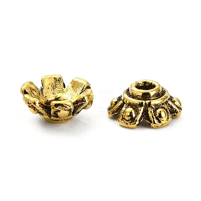 Tibetan Style Bead Caps TIBEB-E016-AG-1