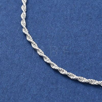 925 Sterling Silver Rope Chain Bracelets for Women BJEW-E101-01S-05-1
