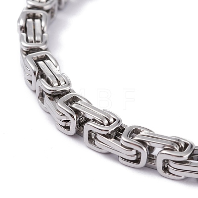 304 Stainless Steel Byzantine Chain Bracelets BJEW-I295-02B-P-1