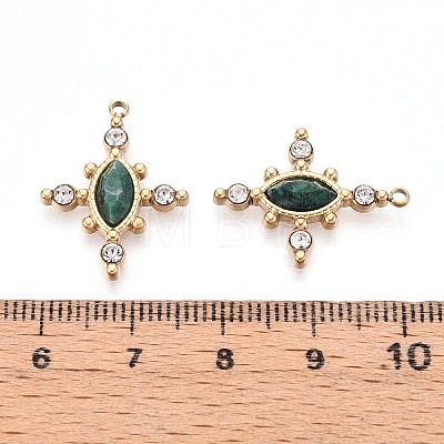 Natural African Jade Faceted Horse Eye Pendants STAS-N109-161G-1