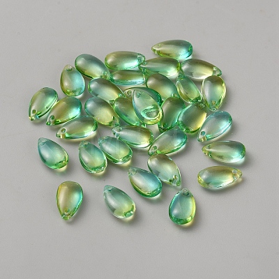 Gradient Color Transparent Glass Charms GLAA-WH0030-17B-03-1-1