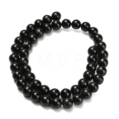 Natural Glaucophane Beads Strands G-L642-B03-8mm-1