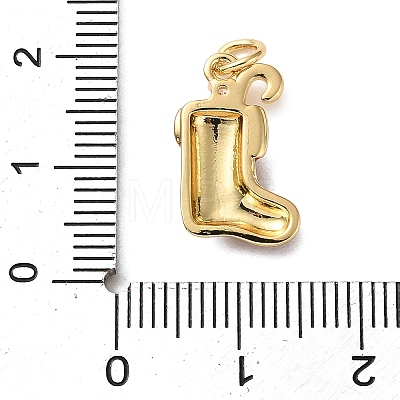 Brass Micro Pave Cubic Zirconia Pendants KK-I383-01G-04-1