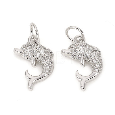 Brass Micro Pave Cubic Zirconia Charms LS-ZIRC-L096-09P-1