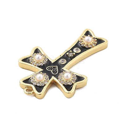 Brass Micro Pave Cubic Zirconia Pendants KK-L228-34G-02-1