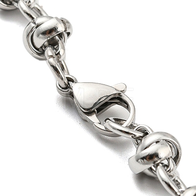 304 Stainless Steel Ring Link Chain Bracelet BJEW-C042-10P-1
