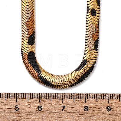 Brass Flat Snake Chain Necklaces NJEW-Z059-01G-02-1